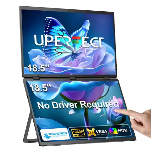 UPERFECT Delta 18.5" 100Hz Touchscreen Dual Triple Portable Monitor 1080P USB-C HDMI HDR Foldable Di