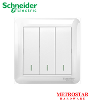 Schneider 3 Gang 1 Way Switch