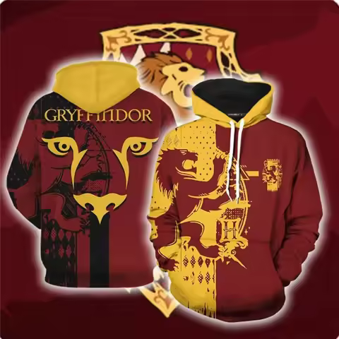 New 2025 Harryy Cosplay Gryffindor Fall Winter Hoodie Sweatshirt Slytherin Hufflepuff Ravenclaw Nove