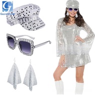 [Gazechimp] 70S Disco Hat Set Hat 70S Disco Accessories Octagonal Hat Disco Cap for Dress up Holiday