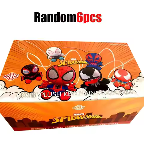 2025 New Original Hot toys Marvel Spider Man Cosbi Blind Box Plush Bag Pendant Kawaii Spider Man Sur