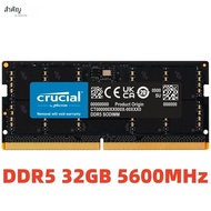 Crucial RAM 32GB DDR5 5600MT/s (หรือ 5200MT/s หรือ 4800MT/s) หน่วยความจําแล็ปท็อป CT32G56C46S5