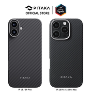 Pitaka เคสสำหรับ iPhone 16/ 16 Plus/ 16 Pro/ 16 Pro Max - รุ่น MagEZ Case 6 (600D) สี Black/Grey Twi