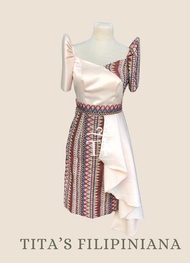 Modern Filipiniana Dress Ethnic Overlap with Belt
