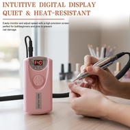 [Okhello.my] Rechargeable Electric Nail File Nail E File Machine for Manicure Salon Home