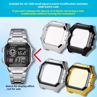 For Casio AE1200 case mod kit Modified metal 3299 AE-1200 AE-1300 bezel glass strap ring stainless s