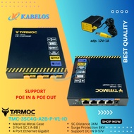 Gigabit POE 4 Port Switch + 3 Port FO Uplink | Switch 4Port IP Camera CCTV POE in POE Out 9-57V