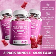 3-Pack Rosabella Biotin Gummies (5000mg) for Hair, Skin & Nails