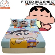 Cute cartoon fitted bedsheet Crayon Shin-chan bed sheet Mickey Fitted Sheet pillowcase soft case blu