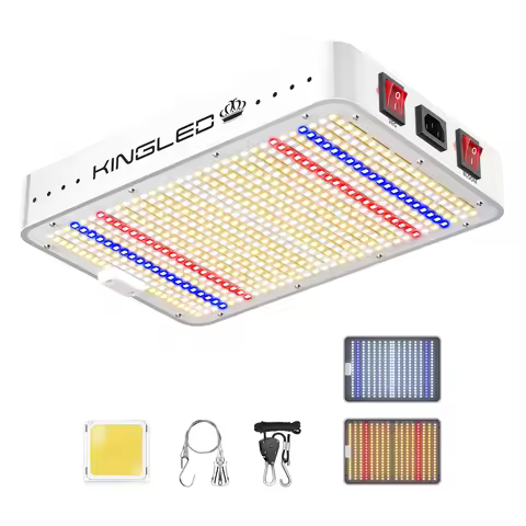 KingLED KP1000 LED Grow Light for Indoor Plants, Full Spectrum Plant Light with Veg & Bloom Mode, 10