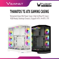 Invasion+ Thanatos TG ATX Gaming Casing | Case Only No Fan |  Tempered Glass Mid Tower Case | High A