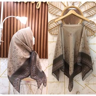 (READY 3 COLOR VARIATIONS) PREMIUM MOTIF VOAL SQUARE HIJAB CODE R62 |SQUARE WITH SOFT LASERCUT EDGE 