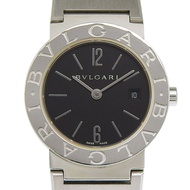 BVLGARI ) BB26SS 不鏽鋼石英模擬顯示黑色錶盤女士腕錶 [二手]