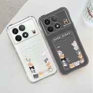 Soft Case with ID Card Slot for Redmi K50 Ultra/K60 Ultra/K70E/9 Power/9T/9 Prime/9AT/9i/9A/9i Sport