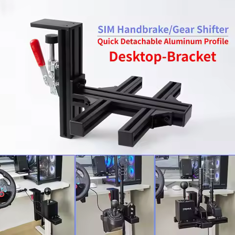 Desktop Mounting Bracket Sim Racing Clip Table Clamp For FANATEC SQ Thrustmaster TH8A TSSH Logitech 