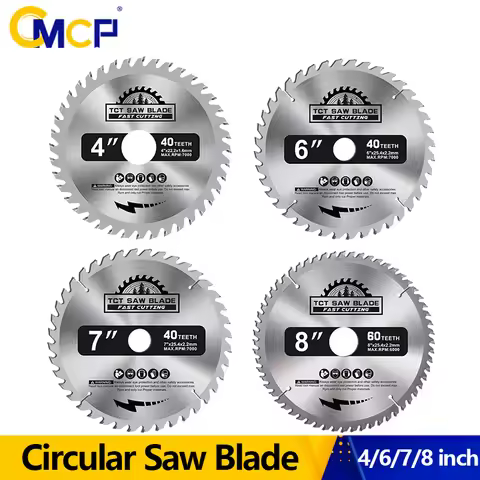 CMCP 1pc Circular Saw Blade 4/6/7/8 Inch TCT Carbide Saw Blade 30/40/60T Wood Cutting Disc For Cutti