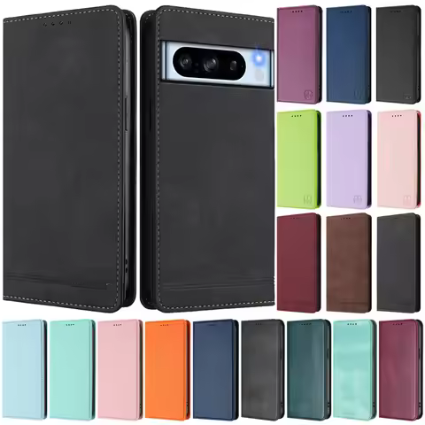 For Google Pixel 8A 7A 6A Cover Leather Magnetic Cover for Google Pixel 8a 7a 6a Pixel8 Pro 7 6 Pro 