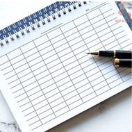 AVUKA Financial Record Book, Universal Line Pages Sturdy Cover Spiral Bound Notebook, Blank Grid Lay