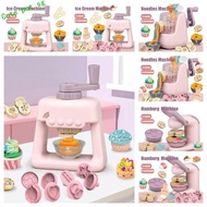 FUZOU Simulation Kitchen Ice Cream|Cooking Toys Mini Colourful Clay Pasta|Pretend Play Kitchen Toy Noodles Hamburg Girls