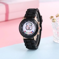 99G 2022 New simple silicone Brand Bear Casual Quartz Watch Women Crystal Silicone Watches Rel tTx