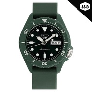 [Watchspree] Seiko 5 Sports Automatic Dark Green Silicone Strap Watch SRPG83K1