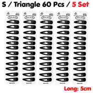 12Pcs Black BB Hair Clips Strong Grip Tic Tac Snap Bobby Pins Hair Accessories Fringe Bang Side Clip