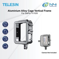 TELESIN Aluminium Alloy Frame Case Vertical Frame Double Clod Shoe With Vertical Shot Cage FMS-G11-T