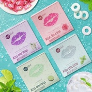 Hot🔥Haiyi Kiss DeLicias Mint Candy Kissing Candy Girl Heart Casual Snack Fruit Candy Gift Box Direct