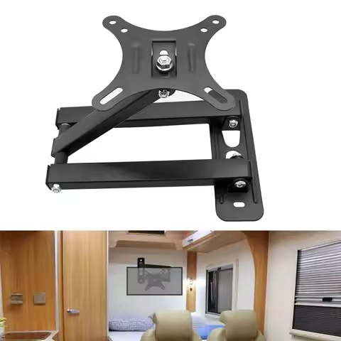 For RV Indoor Folding TV Hanger 14-42 Inch Monitor Stand Car RV Ceiling Lift Adjustable Kitchen Dini