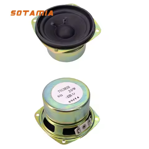 SOTAMIA 2Pcs 3 Inch Full Range Speaker 6 Ohm 20W / 8 Ohm 15W Multimedia Advertising Voice Audio Comp