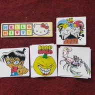 Hello kitty cutting sticker, Joker etc.