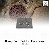 ♞HEAVY DUTY Outdoor Indoor Cast Iron Pundido Floor Drain Strainer 4x4 6x6 8x8 10x10 12x12 Inches