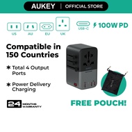 Aukey PA-TA09A 100W Travel Mate GaN Universal Adapter With USB ports