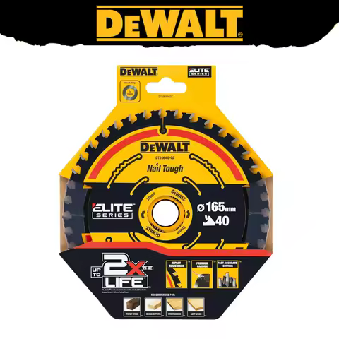 DEWALT DT10640 Circular Saw Blade 165 x 20mm 40T Built To Last Multifunctional Sharp Quick Smooth Cu