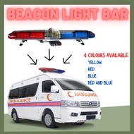 Beacon Light Bar Emergency Warning Flash Strobe Light Bar Red, Blue, Yellow, Blue & Red siren contro