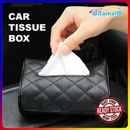 READY STOCK MALAYSIA Car tissue box sun visor paper towel holder seat tissue bag 4.8 GOOD QUALITY Pr