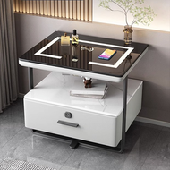 全城热卖 - 智能岩板實木床頭櫃｜無線充電指紋鎖輕奢櫃｜民宿家用臥室懸浮置物櫃｜感應光系統複合設計｜巖智宿韻櫃系列｜岩板木紋智能家具｜指紋識別安全收納櫃｜懸浮造型現代邊櫃｜商住兩用智能儲物方案｜輕奢風