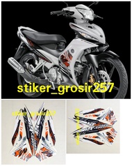 STIKER STRIPING LIS BODY JUPITER MX NEW 135 2014 2015 HITAM PUTIH ORANGE STANDAR