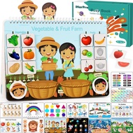 Busy Book for Toddlers, Montessori Toys for 3 4 5 6 Years Old, Autism Sensory Educational Toys, Todd