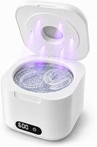 Upgraded Ultrasonic Retainer Cleaner Machine, 49kHz Dental Cleaning Pod for Denture, Night Guards, M