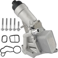 Upgrade Aluminum Engine Oil Cooler Filter Housing with Gasket, Bolts Compatible with 2016-2022 BMW F