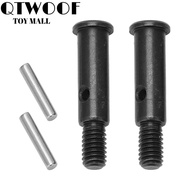 QTWOOF 2Pcs/Set RC Front Wheel Axle, 23mm High Strength RC Car Wheel Shaft, Durable RC Upgrades Part