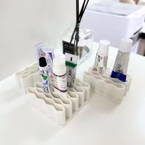 Silicone Multi-Use Ointment Organizer Desktop Pen Holder Home Ointment Sorting Shelf With Compartmen