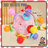 ⭐Moo Baby Toys Manhattan Round Ball Mainan Baby 1 Tahun Baby Teether Toys 6 Month Baby Toy Rattle To