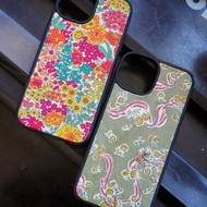 Liberty手工客製布藝防摔適用蘋果iphone1314/15pro全系硅膠手機