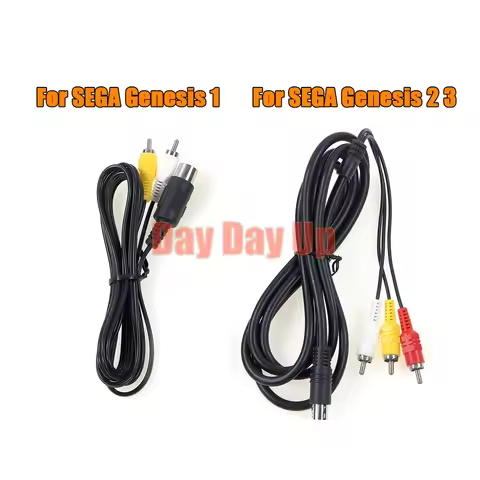 1PCS 1.8m 9Pin 3RCA Audio Video AV Cable For Sega Genesis 1 2 3 Game A/V Connection Adapter Cord Wir