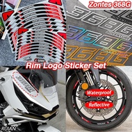 For Zontes 368G Motorcycle Sticker Set Customized Logo Sticker Rim Sticker Reflective Waterproof Vin
