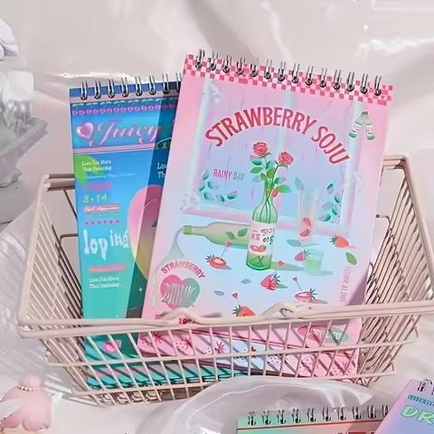 Plan, Coil, Time Management, Agenda, Simple & Cute Notebook