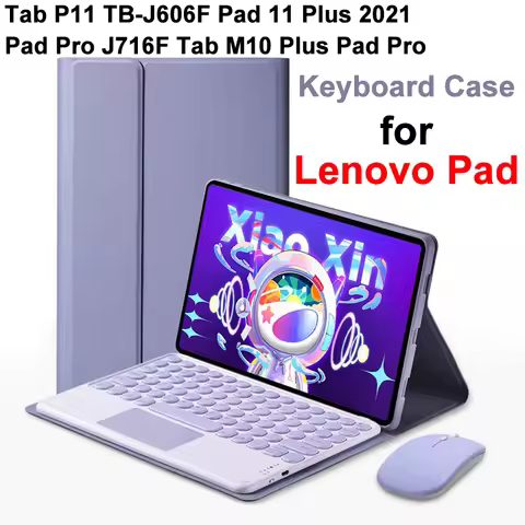For Lenovo LEGION Y700 Tab P11 Plus Pro Xiaoxin Pad 2024 M10 Plus 3rd 10.6 Case, Keyboard Cover for 