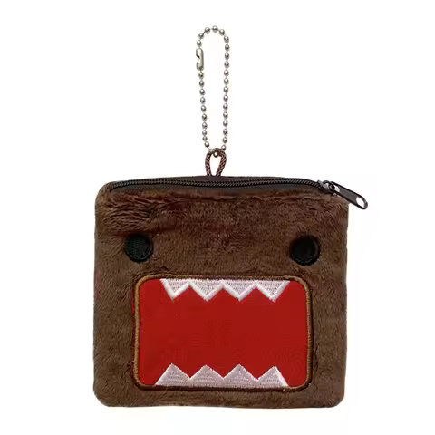 Domo Kun Plush Coin Purse Wallet Fashion Anime Square Coin Pouch Case Cute Bag Keychain